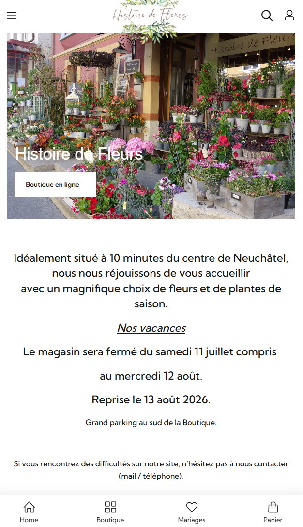 Histoire de Fleurs — réalisation Fish Studio (Web)